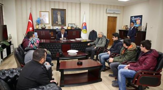 Başkan Boz, "Karatekin İHA"da Görev Alan Öğrencileri Ağırladı