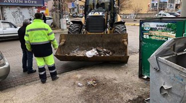 Dinar'da Şehir İçi Temizlik Çalışmaları 