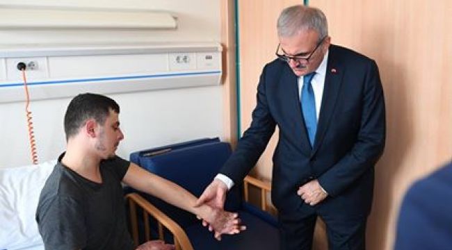 VALİ KARALOĞLU'DAN AFRİN GAZİSİNE GEÇMİŞ OLSUN ZİYARETİ