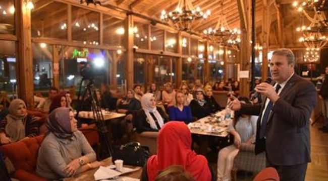 BAŞKAN ÇERÇİ İLÇE TEŞKİLATINI AĞIRLADI 