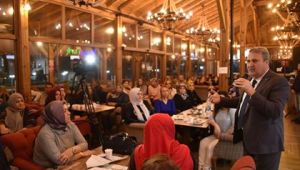 BAŞKAN ÇERÇİ İLÇE TEŞKİLATINI AĞIRLADI 