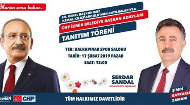 CHP BAYRAKLI ADAYI SANDAL'DAN BAYRAKLILILARA DAVET