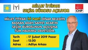 Millet İttifakı Seçim Bürosu Açılıyor