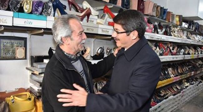 BAŞKAN ÇELİK KUYUMCULAR ÇARŞISI'NDA ESNAFLARI DİNLEDİ 