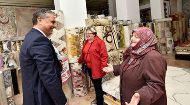 Başkan Uysal, Şarampol esnafını ziyaret etti