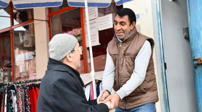 BAŞKAN VERGİLİ SOĞUKSU MAHALLESİNDEKİ ESNAF ZİYARETLERİNE DEVAM ETTİ