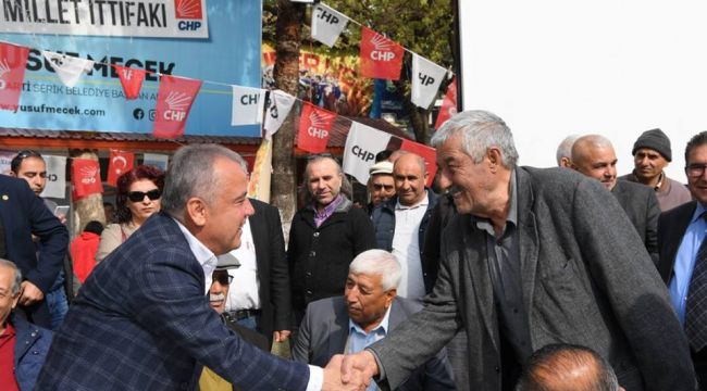 Büyükşehir Adayı Böcek'e Serik'te sevgi seli