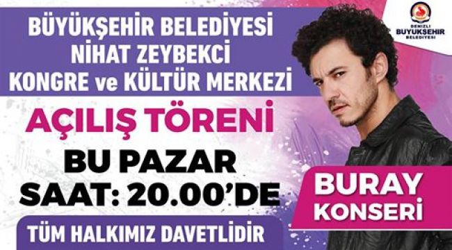 Büyükşehir'den dev tesisin açılışına özel Buray konseri