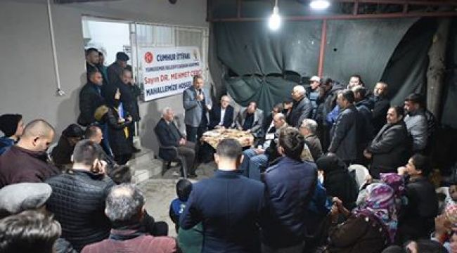 CUMHUR İTTİFAKI ADAYI ÇERÇİ'YE SEVGİ SELİ