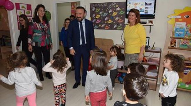  DOĞAN'DAN ANAOKULU ZİYARETİ ÇOCUKLARDAN BAŞKAN AMCALARINA YOĞUN İLGİ