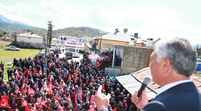 Feke ve köylerinde Zeydan Karalar'a sevgi seli  