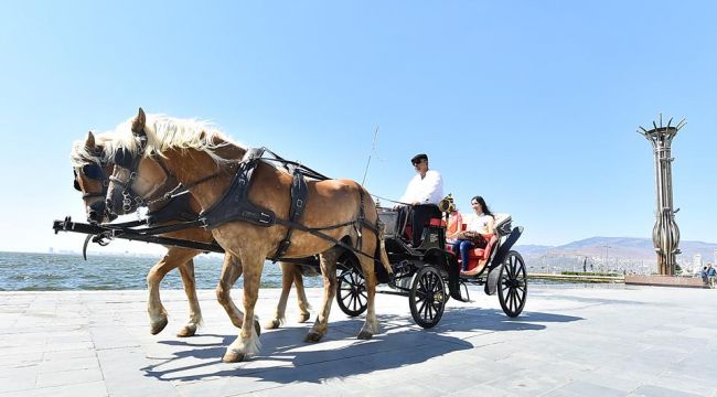 Kordon'a "elektrikli faytonlar" geliyor