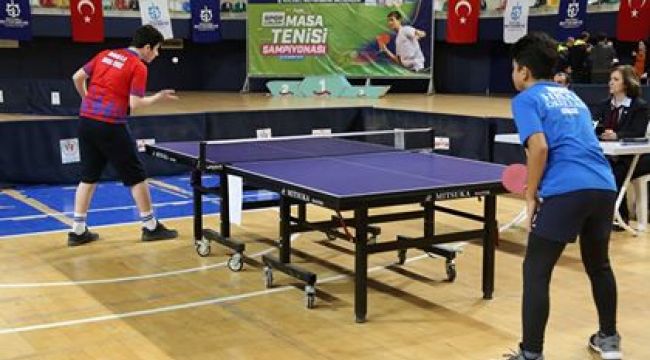 Okullar arası masa tenisi şampiyonası sona erdi