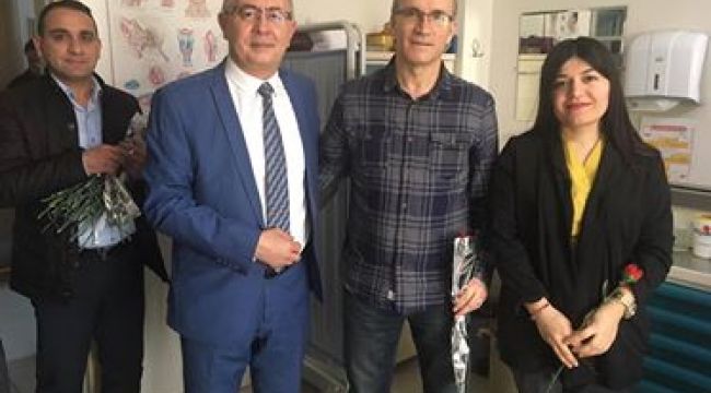 ÖZCAN SAĞLIK KURULUŞLARINI ZİYARET EDEREK TIP BAYRAMINI KUTLADI