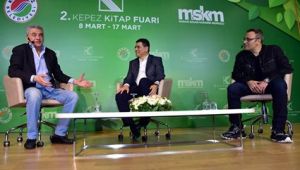 Tütüncü kitap fuarında söyleşiye katıldı