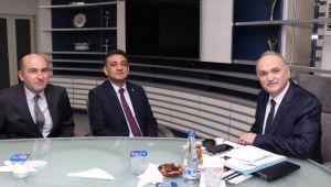 İLLER BANKASI'NDAN BAŞKAN ÖZLÜ'YE HAYIRLI OLSUN ZİYARETİ