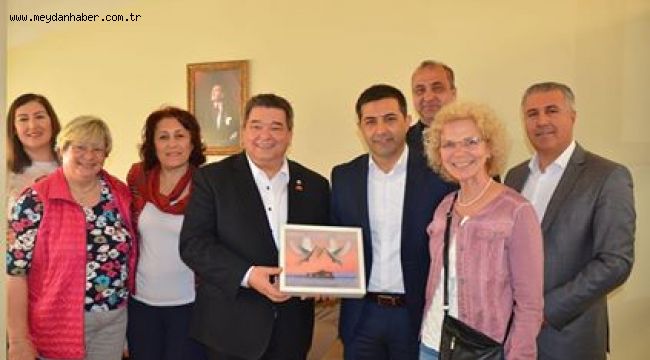 KARDEŞ ŞEHİR MARL'IN BELEDİYE BAŞKANI WERNER ARNDT VE BERABERİNDEKİ HEYET KUŞADASI'NDA  