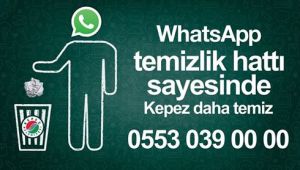 Kepez'den 'Whatsapp Temizlik Hattı'