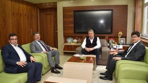 MİLLETVEKİLİ ÖZKAN'DAN BAŞKAN ÇERÇİ'YE HAYIRLI OLSUN ZİYARETİ 