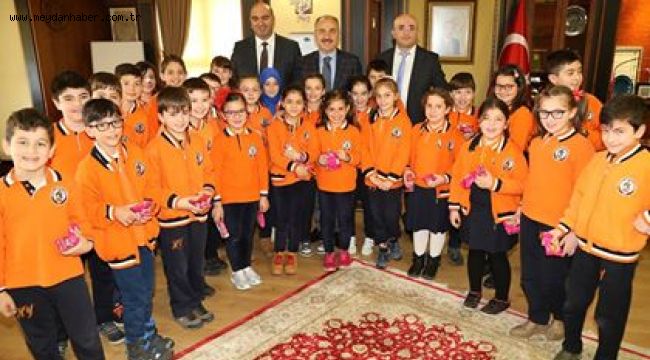 MİNİK YÜREKLERDEN BAŞKAN METİN'E ZİYARET…