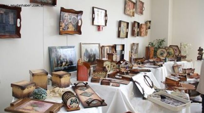 AHŞAP BOYAMA SERGİSİ, KARTAL'DA BEĞENİYE SUNULDU