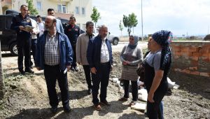 Başkan afet mağdurlarını ziyaret etti