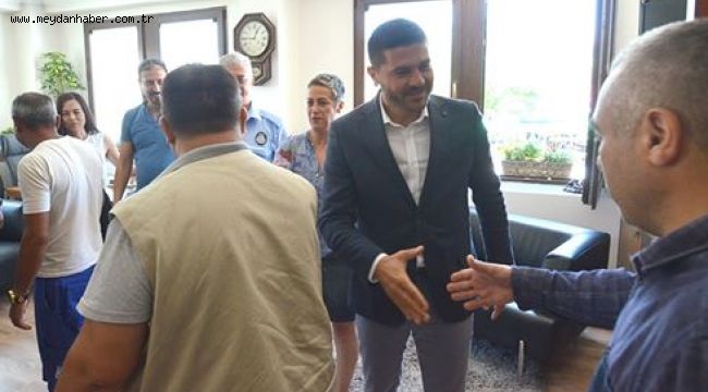 BAŞKAN GÜRBÜZ, BELEDİYE PERSONELİYLE BAYRAMLAŞTI