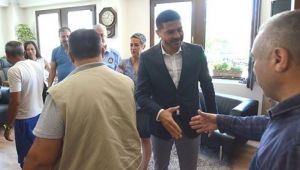 BAŞKAN GÜRBÜZ, BELEDİYE PERSONELİYLE BAYRAMLAŞTI