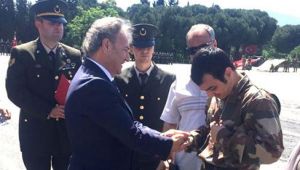 Başkan İduğ engellilerin temsili askerlik sevincine ortak oldu  