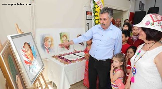 BAYRAKLI'DA KURSİYERLERDEN RESİM SERGİSİ