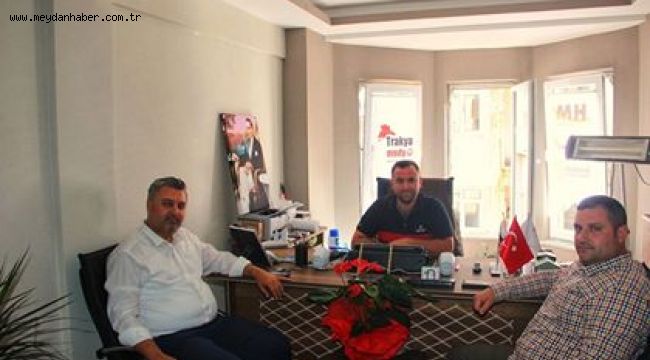 BELEDİYE BAŞKANI ULAŞ YURDAKUL'DAN TRAKYA MEDYA VE MALKARA HABER İMTİYAZ SAHİBİ ERDİ KURU'YA ZİYARET