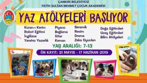 Çankırı Belediyesi Yaz Atölyeleri İçin Kayıt Tarihlerini Belirledi