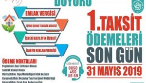 Emlak ve Çevre Vergisi 1. taksit ödemesinde son gün 31 Mayıs