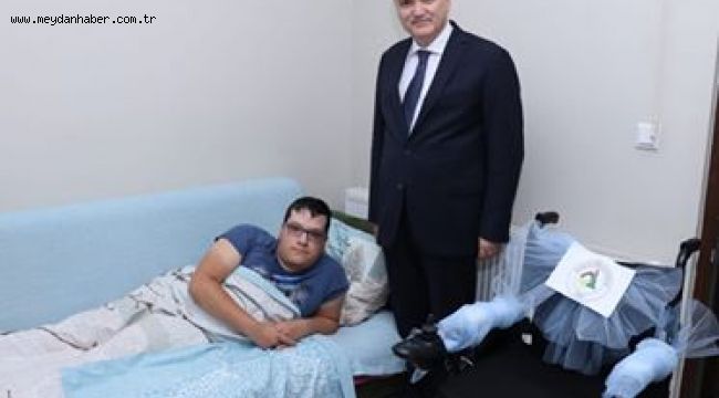 ENGELLİ GENCE BAŞKAN ÖZLÜDEN SÜRPRİZ