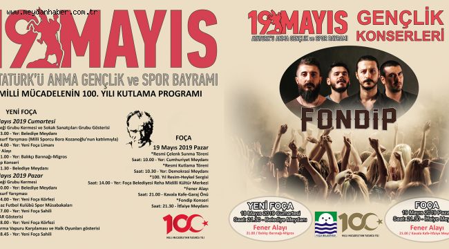 FOÇA'DA 19 MAYIS KUTLAMALARI