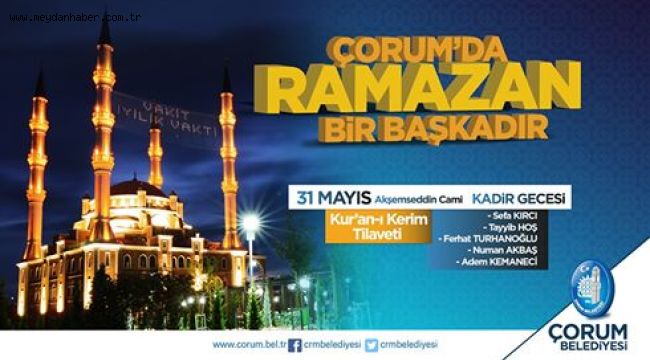 Kadir Gecesinde Akşemseddin Caminde Kur'an ziyafeti