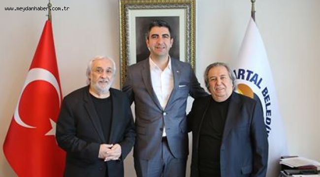 SANATÇI MÜJDAT GEZEN VE AVUKAT CELAL ÜLGEN'DEN BAŞKAN GÖKHAN YÜKSEL'E ZİYARET