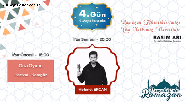 ÜNLÜ RADYOCU MEHMET ERCAN, RAMAZAN ETKİNLİKLERİNDE SAHNE ALACAK