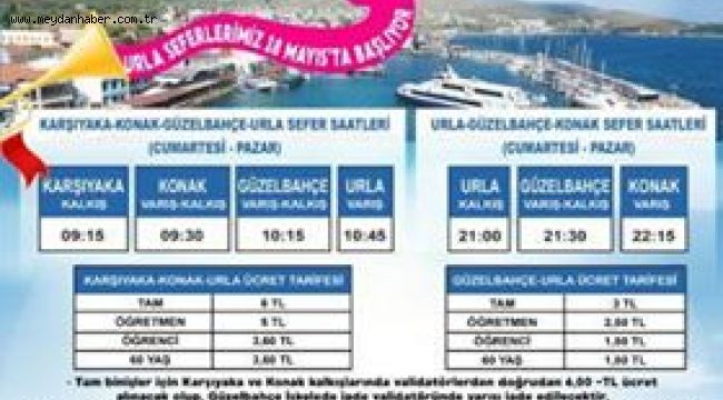 Urla vapur seferleri 18 Mayıs'ta başlıyor