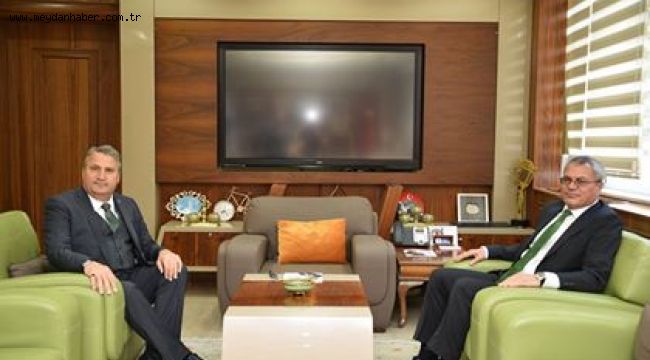  VALİ AHMET DENİZ'DEN BAŞKAN ÇERÇİ'YE HAYIRLI OLSUN ZİYARETİ