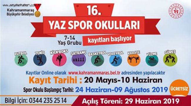 YAZ SPOR OKULU KAYITLARI BAŞLADI