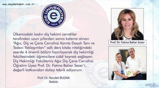 Egeli diş hekimi cerrahı Prof. Dr. Sezer'den bilime büyük katkı