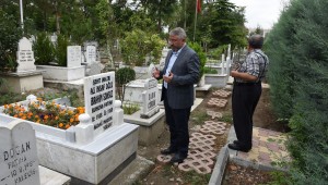 Başkan Aşgın mezarlık çevresinde incelemelerde bulundu