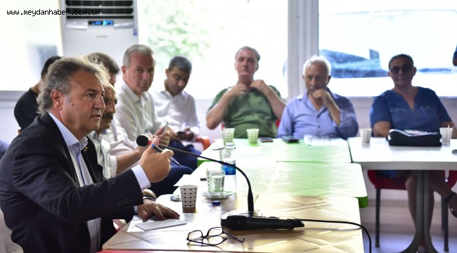 Çamdibi'nde dernek temsilcileri ile buluşan Başkan İduğ, havuz ve fitness salonu müjdesi verdi