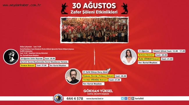 Kartal Belediyesi 'Zafer Haftası'nı Büyük Bir Şölenle Kutlayacak