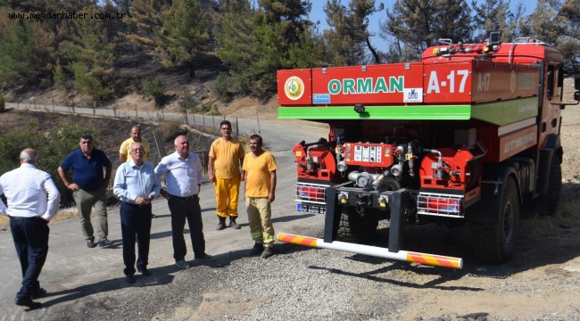 Kemalpaşa Belediye Başkanı Yangından Zarar Gören Tırazlı ve Menderes'e gitti.