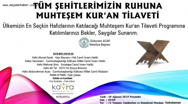 Kızılcahamam Belediyesi Muhteşem Kur'an Tilavetine Hazırlanıyor