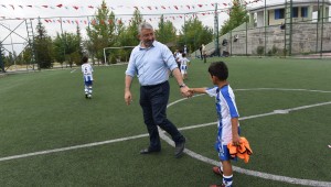 Miniklerle futbol keyfi