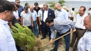 TURAN HANÇERLİ AVCILARLI VATANDAŞLARLA FİDAN DİKTİ