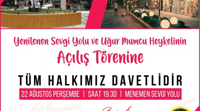 Yenilenen Sevgi Yolu ve Uğur Mumcu Heykeli açılıyor